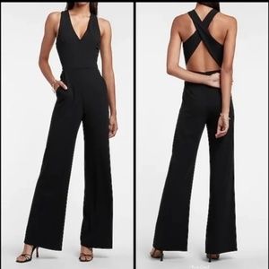 Express Cross Back Black Jumpsuit